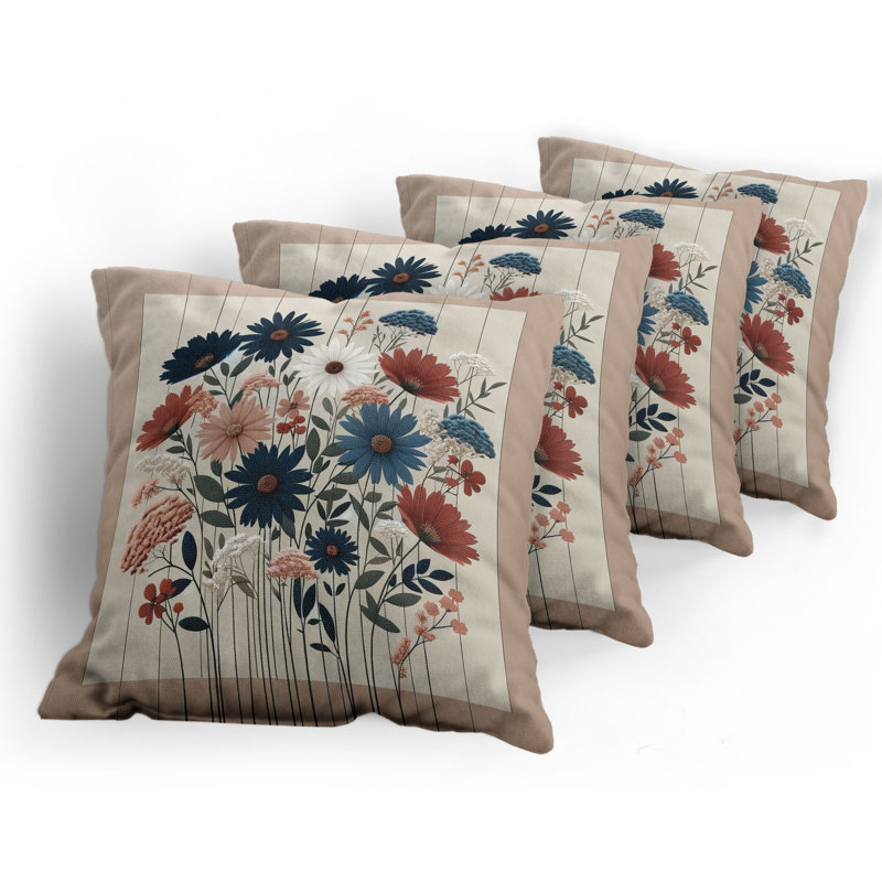 Fabric Reversible Throw Pillow, 24"H x 24"W