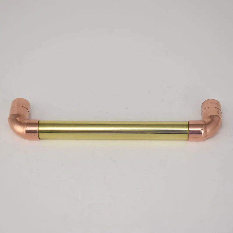 Brass U-Pull Handle With Copper Detail