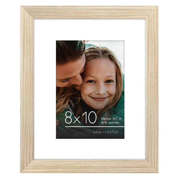 Grattan 11x14 Aluminum Picture Frame Black, Displays 8x10 Photo with Mat, Metal Frame for Wall Mount (Set of 3) Winston Porter