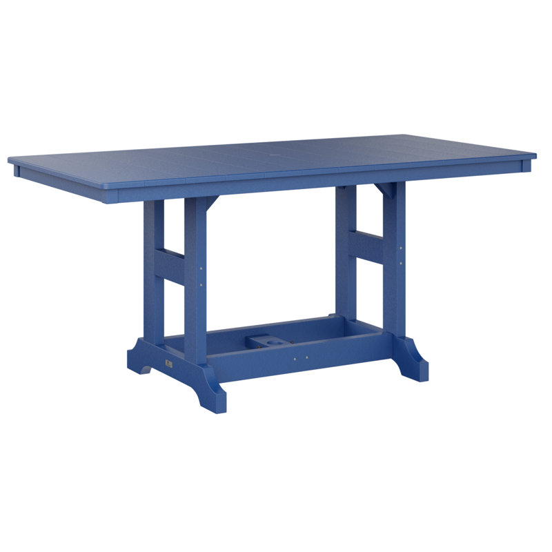 Table de bar rectangulaire Berlin Garden, H 39,5 po x l 66 po x P 33 po, Pacific Blue