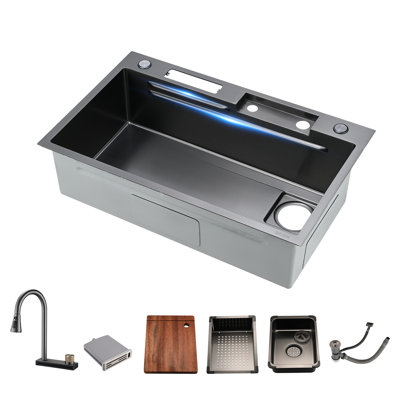 29.5 " L Drop-In Single Bowl Stainless Steel Kitchen Sink