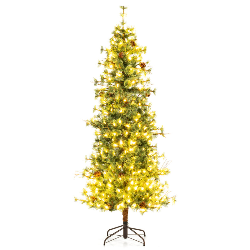  Sapin de Noël artificiel 7 pi avec lumières 50 pi, H 7 pi