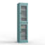 Armoire de rangement de salle de bain 100% bois massif Palace Imports, portes en verre givré, tablettes réglables, l 16,5 po, hauteur 71,5 po-2124692450