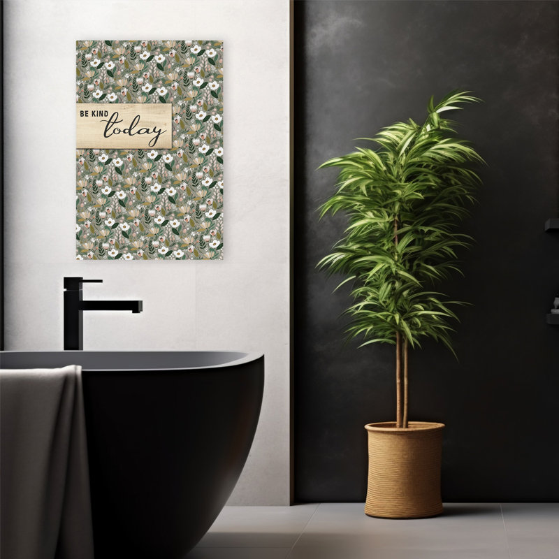 «Be Kind Today», art typographique d'inspiration contemporaine «Be Kind Today», H 24 po x l 16 po