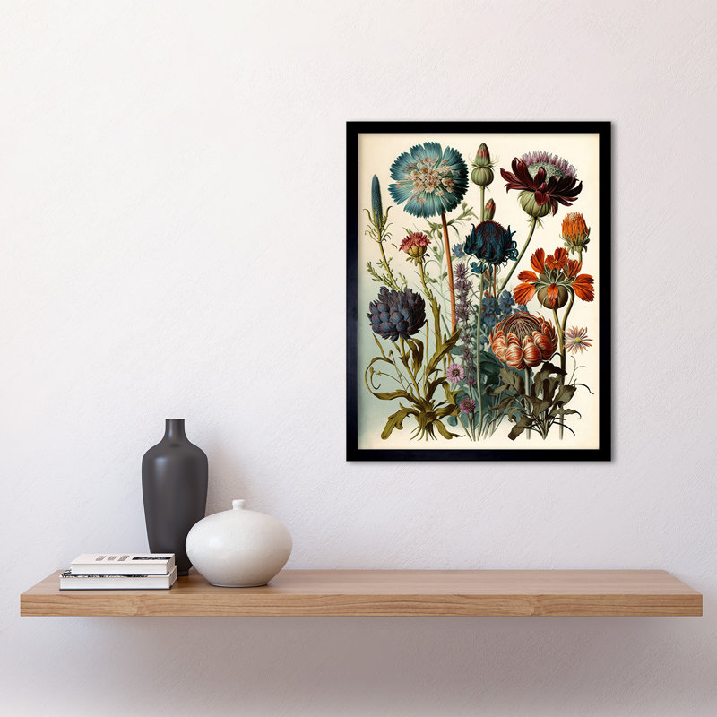 Kangana Vintage Botanical Illustration Ernst Haeckel Inspired Plant Study - Single Picture Frame Print