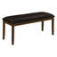 Banc 48 po rectangulaire en bois massif - siège brun pour salle à manger et couloir dans différentes pièces rembourrées en mousse
