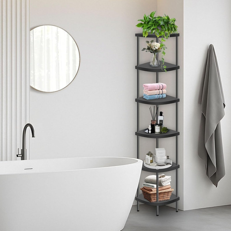 Grand présentoir polyvalent - Étagère de rangement et de décoration pour la chambre à coucher ou le salon - Noir