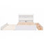 Lit plateforme double avec tablettes coulissantes-1483605368
