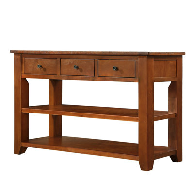 Console en bois massif 48,82 po Donik