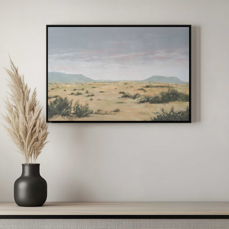 «Arid Plateau I» par Michael Willett, reproduction d'art sur toile, H 24 po x l 36 po, Doré