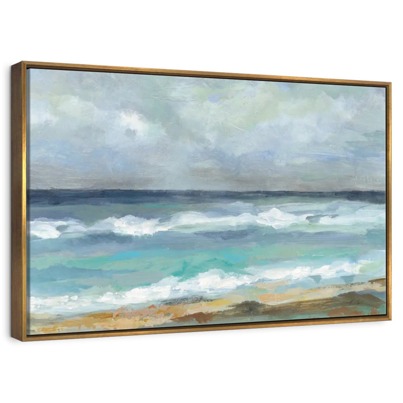 Jour de la mer, Cadre flottant doré, 43 po x 29 po