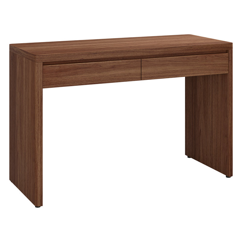 Deroche 48" Wide Rectangular Desk in Satin Walnut, Satin Walnut