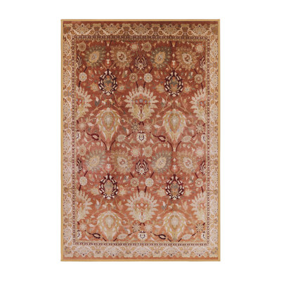 Tapis oriental rouge / vert clair Peder