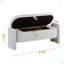 Banc de rangement ovale en tissu polaire-1723162214