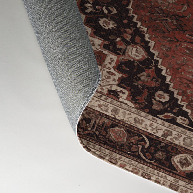 Tapis d'intérieur et d'extérieur brun Persian, Rectangulaire 3 pi x 5 pi