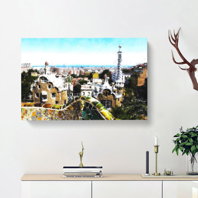 Parc Guell Gaudi In Barcelona Spain - Wrapped Canvas