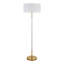 Lampe sur pied 62 tons bicolore avec abat-jour tambour en laiton blanc mat Olie-1416224422