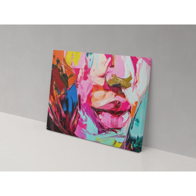 Colour Lips - Wrapped Canvas Painting