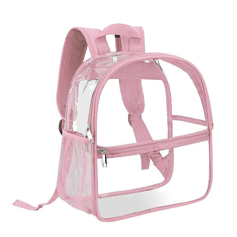 Backpack Transparent Backpack With Visible Student Backpack Function, Outdoor Backpack, Multi  PVC Storage Bag, Pink
