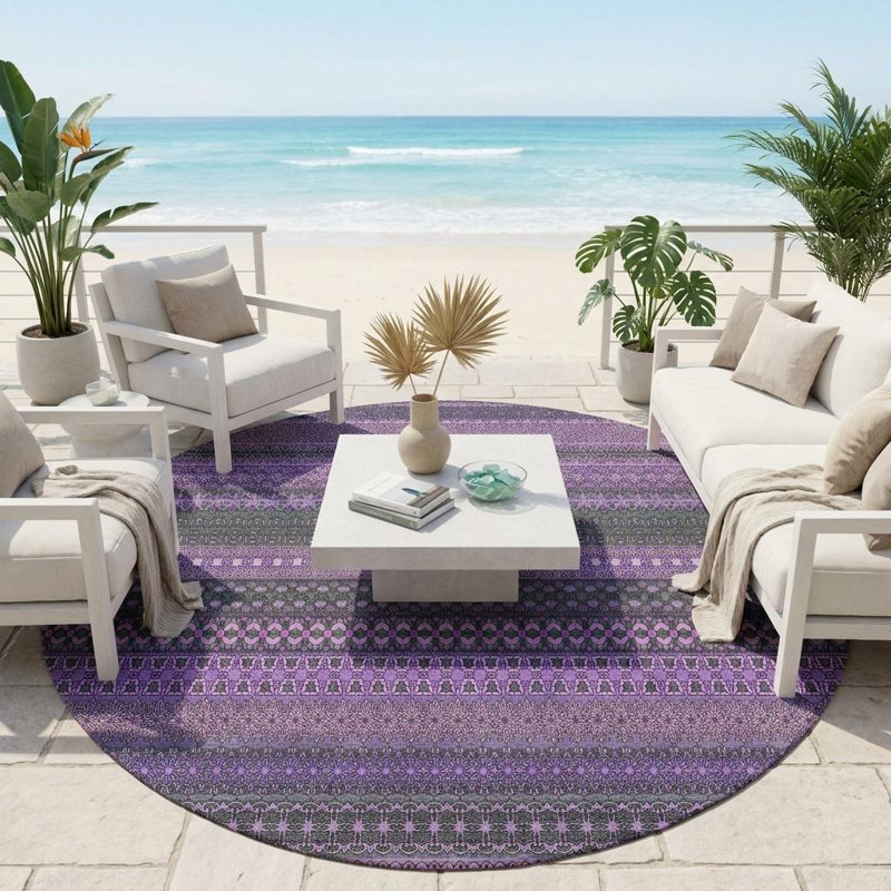 Tapis d'intérieur rond 8 po