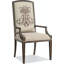 Chaise avec accoudoirs rembourrée en noyer Rhapsody