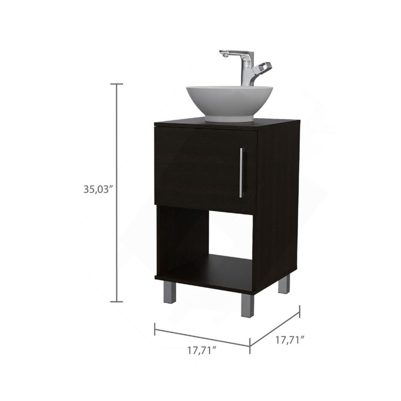1-Shelf Single Bathroom Vanity Wenge