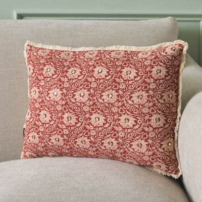 Steph Fringed Cotton Throw Pillow