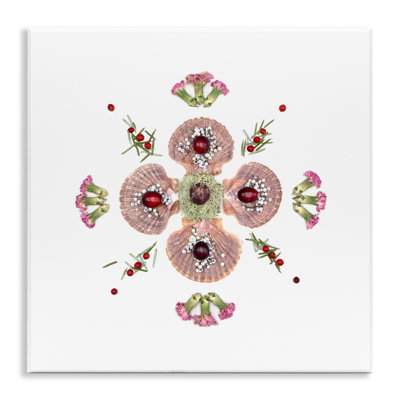 Clam Shells & Botanicals Pattern Wall Plaque, design by Beth Adoette
