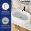 DeerValley 357mm x 555mm Ceramic Oval Countertop Basin White Bathroom Above-Counter Sink Vessel Sink