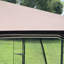 Pavillon de jardin extérieur 13 x 10 avec matériau et quatre mailles - toit de terrasse imperméable brun