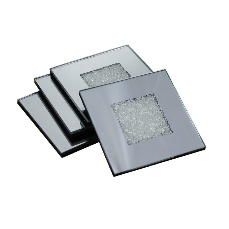 Swarovski Crystal-Filled Glass Coaster