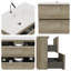 Meuble-lavabo flottant 30 po avec lavabo intégré - Tiroirs à fermeture en douceur, rangement moderne en chêne brut-1130611005