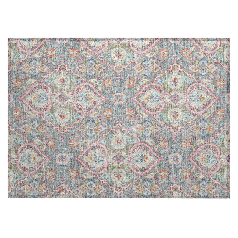 Machine Washable Indoor/Outdoor Husby ACN2207 Bohemian Rug, Rectangle 1'8" x 2'6"