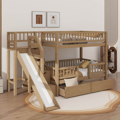 Twin Over Twin Bunk Bed With Drawers