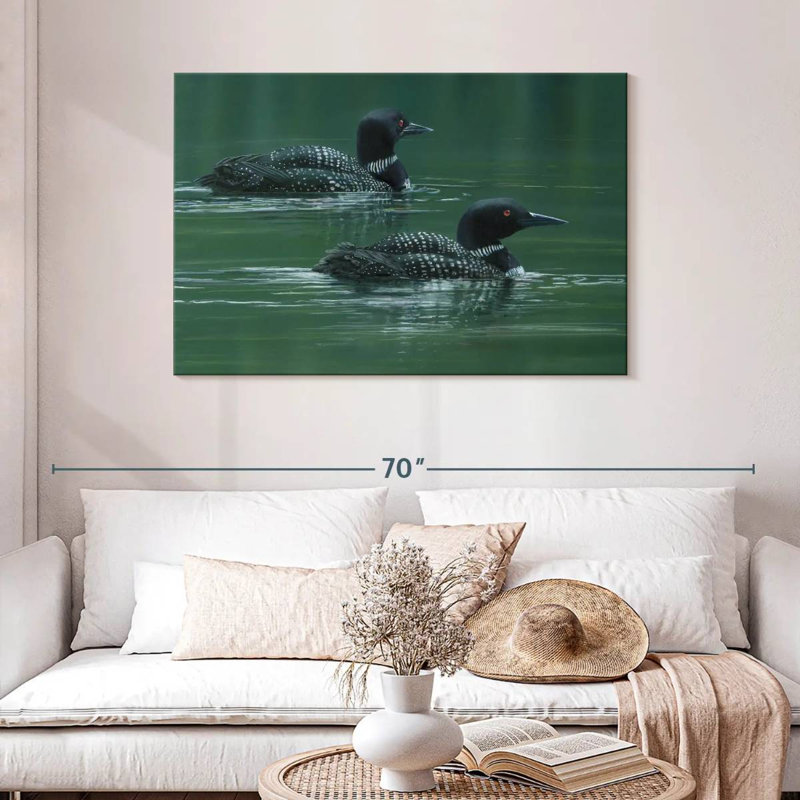 Two Loons, 30" H x 45" W