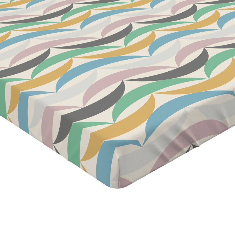 Ambesonne Nature Fitted Sheet Leaves Botanical Style Art, Off White/Multicolor Abstract, California King Fitted Sheet