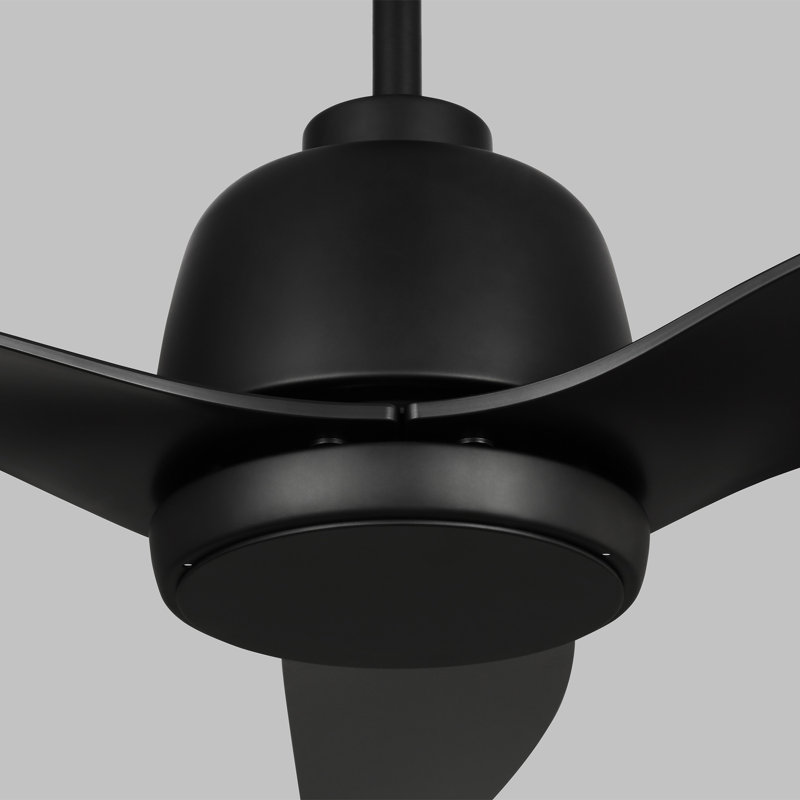 Avila LED Outdoor Downrod Ceiling Fan, Midnight Black