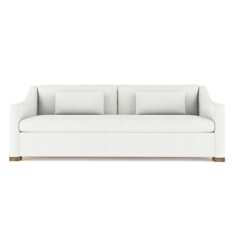 Canapé Crosby, H 32,5 po x l 84 po x P 43 po, Patiné, Velours moelleux blanc