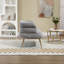 Chaise d'appoint avec pieds dorés-1530319127