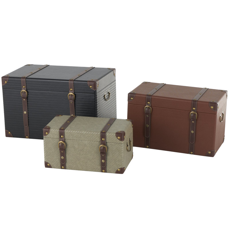 Charlostin 3 Piece Vintage Trunk