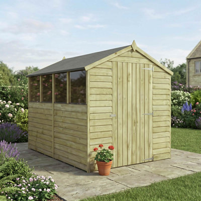 Mercia 8 x 6ft Overlap Apex Shed (Single Door)