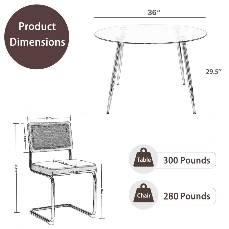 Ensemble de salle à manger 5 pièces, H 29,5 po x L 36 po x l 36 po, Vert, 3 pièces : Table, 2 chaises