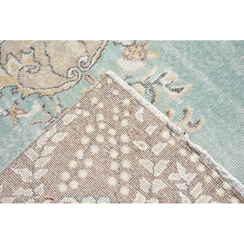 Tapis rétro, tapis turc, grands tapis 5,7 x 9,1 pi, tapis de chambre à coucher, tapis Boho, tapis en laine vert, tapis de luxe