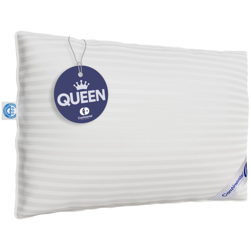 Alwyn Home 700FP Down Pillow, 1-Pack, Available in Plush, Medium, Firm, Premium Down, 400TC Cotton Cover, Queen, Firm