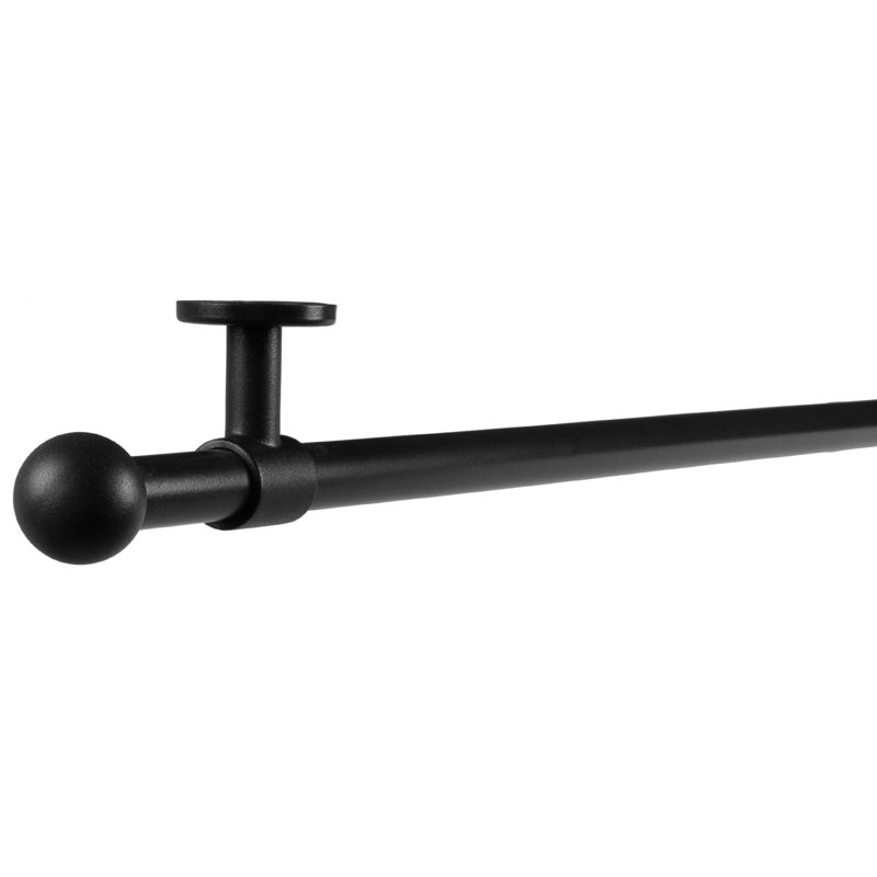 Support de fixation Alma, Noir, H 4,7 po x l 0,75 po x P 0,39 po