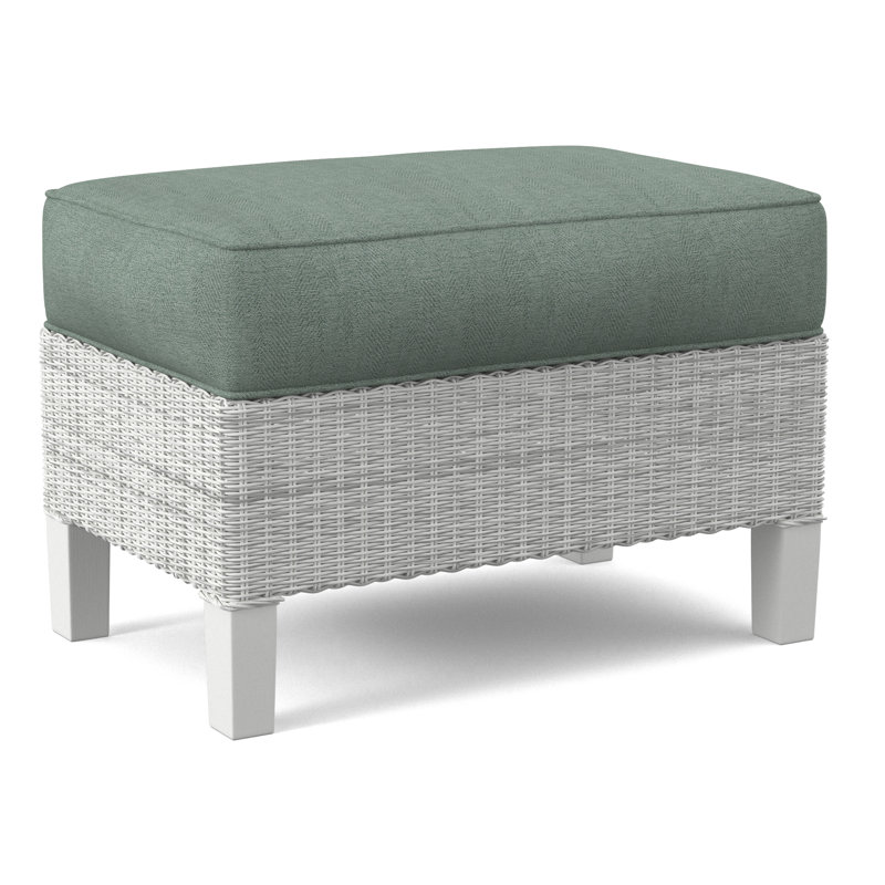 Gibraltar Ottoman, Frost White, White Performance Fabric; 0851-94