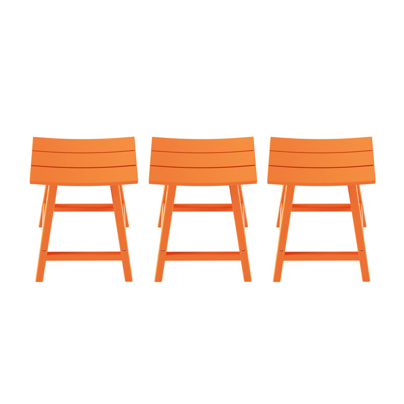 Tabouret d'extérieur Laguna, Tabouret de comptoir (siège d'une hauteur de 24 p, Orange