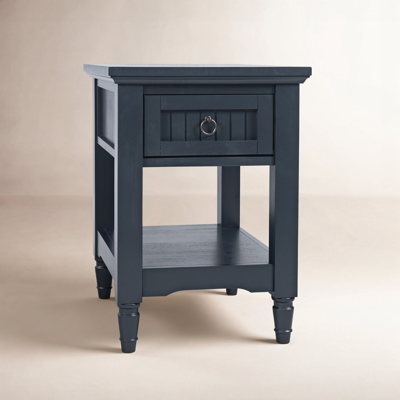 Alleya Chairside End Table, Navy