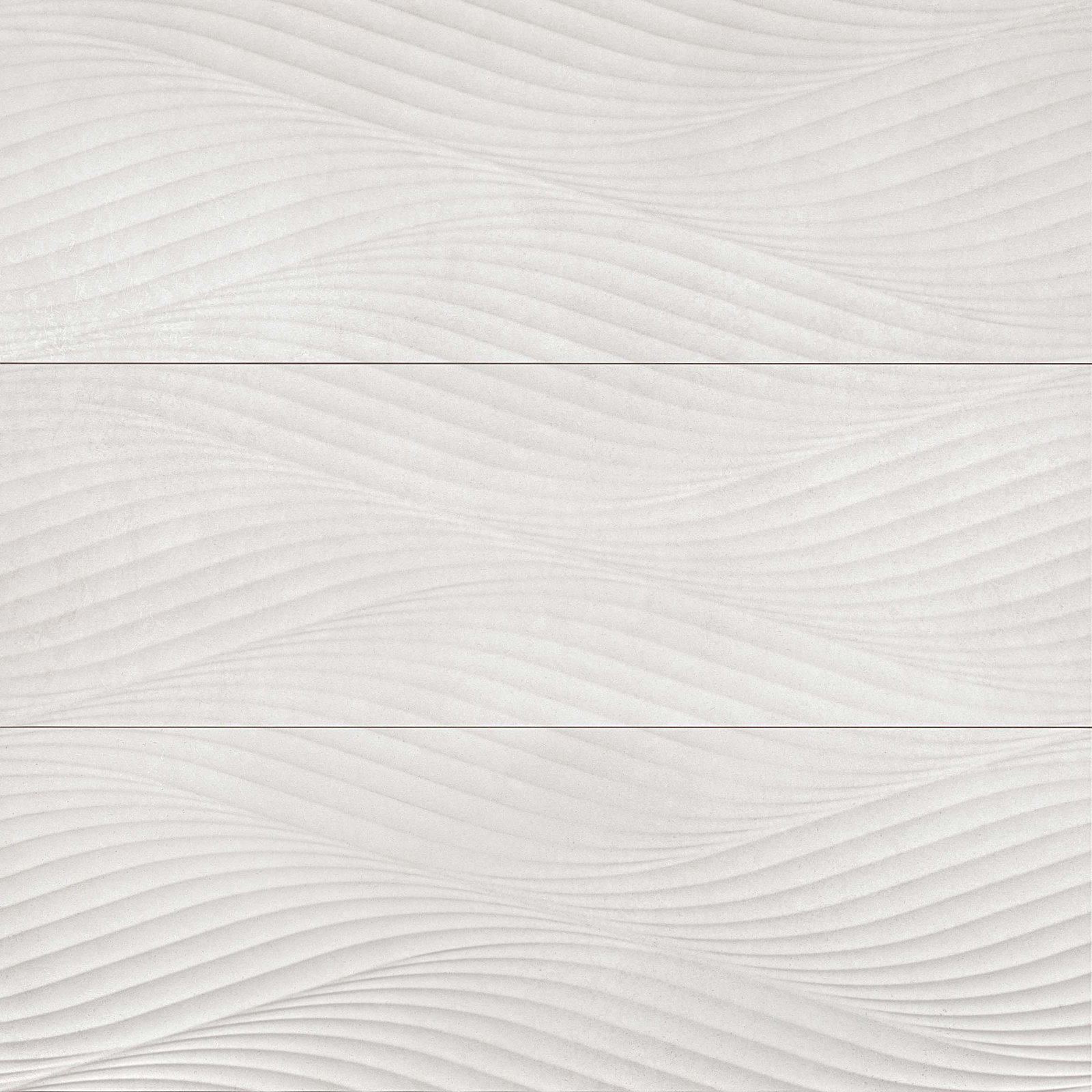 Donna 13" x 40" Wave Ceramic Tile, Silver