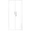 Armoire de rangement en métal 71 po avec portes battantes en acier, 4 tablettes réglables, blanc crème, rouille, pour le garage et le bureau-131180624